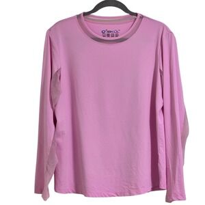 IBKUL Long Sleeve Pink Performance Top